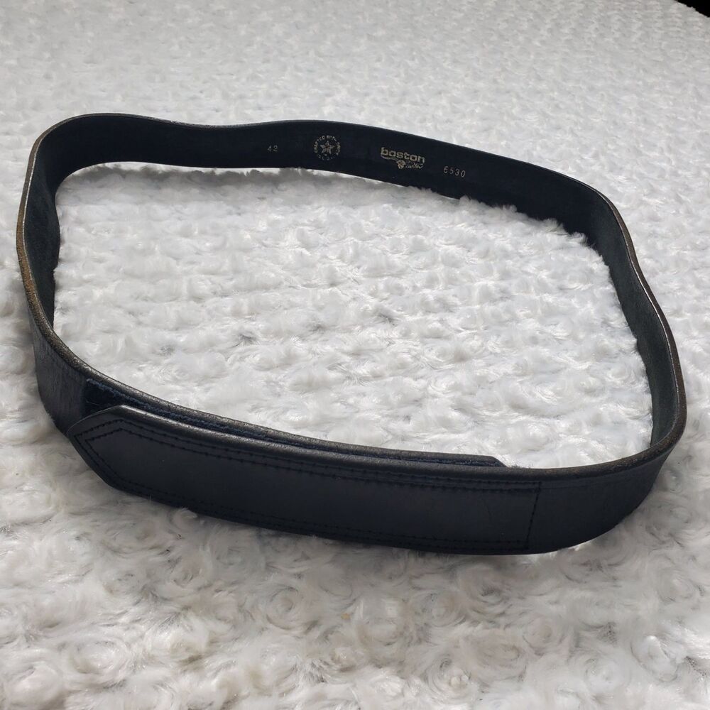 Boston Leather 6530 Police Duty Inner Belt Size 42 Black Mens Buckleless